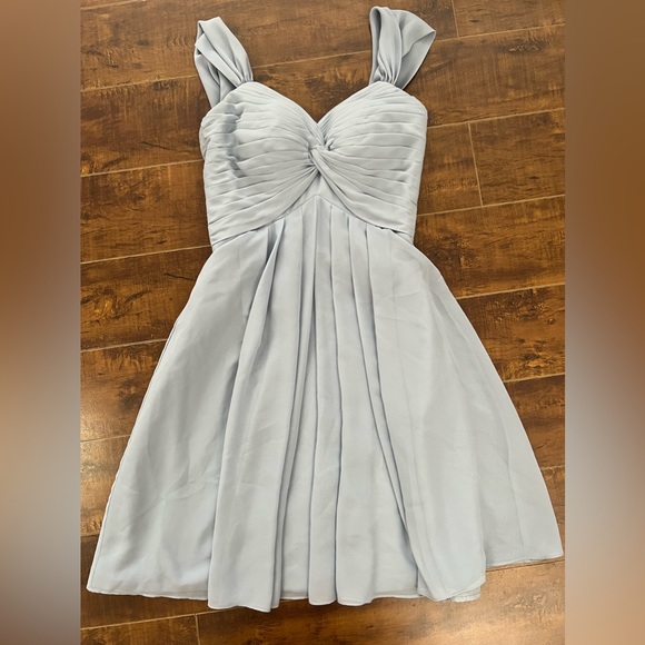 Azazie Dusty Blue Dress - Picture 2 of 8